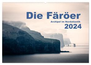 Färöer Archipel im Nordatlantik (Wandkalender 2024 DIN A2 quer), CALVENDO Monatskalender von Klauß,  Kai-Uwe