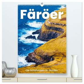 Färöer – Die Schafsinseln im Norden. (hochwertiger Premium Wandkalender 2024 DIN A2 hoch), Kunstdruck in Hochglanz von SF,  SF