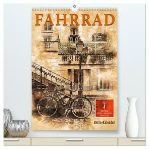 Fahrrad – Retro-Kalender (hochwertiger Premium Wandkalender 2024 DIN A2 hoch), Kunstdruck in Hochglanz von Roder,  Peter