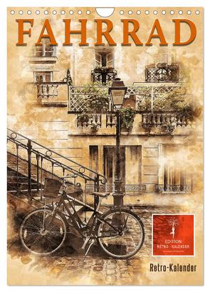 Fahrrad – Retro-Kalender (Wandkalender 2024 DIN A4 hoch), CALVENDO Monatskalender von Roder,  Peter