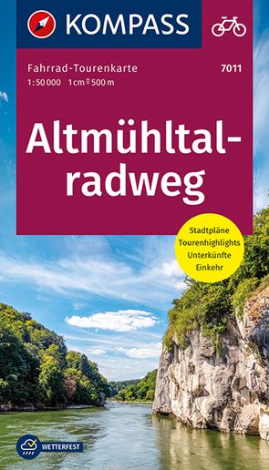 KOMPASS Fahrrad-Tourenkarte Altmühltalradweg 1:50.000 von KOMPASS-Karten GmbH