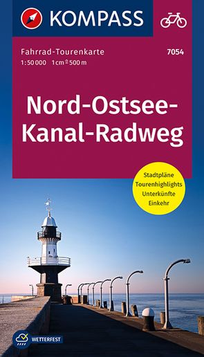 KOMPASS Fahrrad-Tourenkarte Nord-Ostsee-Kanal-Radweg 1:50.000 von KOMPASS-Karten GmbH