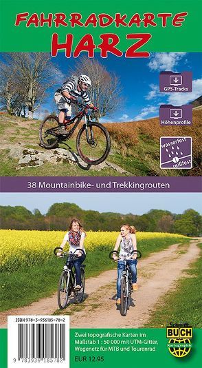 Fahrradkarte Harz – wetterfest von Schmidt,  Thorsten, Spachmüller,  Bernhard