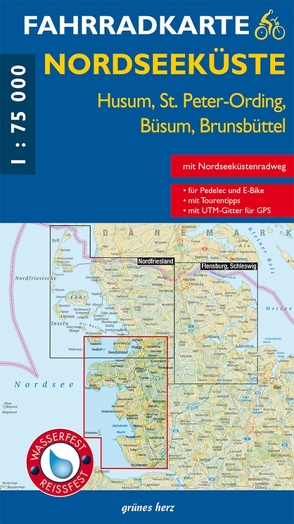 Fahrradkarte Nordseeküste – Husum, St. Peter-Ording, Büsum, Brunsbüttel