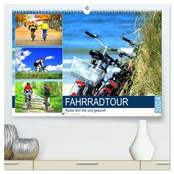 Fahrradtour. Radle dich frei und gesund! (hochwertiger Premium Wandkalender 2024 DIN A2 quer), Kunstdruck in Hochglanz von Hurley,  Rose