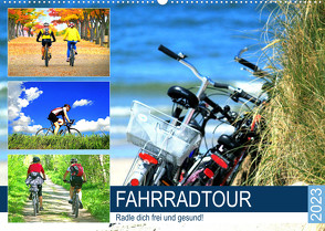 Fahrradtour. Radle dich frei und gesund! (Wandkalender 2023 DIN A2 quer) von Hurley,  Rose