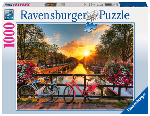 Ravensburger Puzzle 1000 Teile Fahrräder in Amsterdam – Farbenfrohes Puzzle für Erwachsene und Kinder in bewährter Ravensburger Qualität