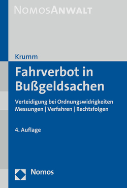 Fahrverbot in Bußgeldsachen von Krumm,  Carsten