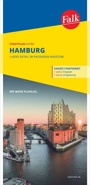 Falk Stadtplan Extra Hamburg 1:22.500