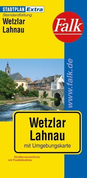 Falk Stadtplan Extra Standardfaltung Wetzlar, Lahnau 1:17 500