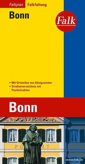 Falk Stadtplan Falkfaltung Bonn mit Ortsteilen von Königswinter 1:17 000