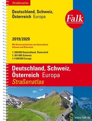 Falk Straßenatlas Deutschland, Schweiz, Österreich, Europa 2019/2020 1 : 300 000