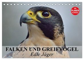 Falken und Greifvögel – Edle Jäger (Tischkalender 2024 DIN A5 quer), CALVENDO Monatskalender von Stanzer,  Elisabeth