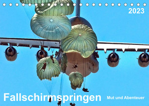 Fallschirmspringen – Mut und Abenteuer (Tischkalender 2023 DIN A5 quer) von Roder,  Peter