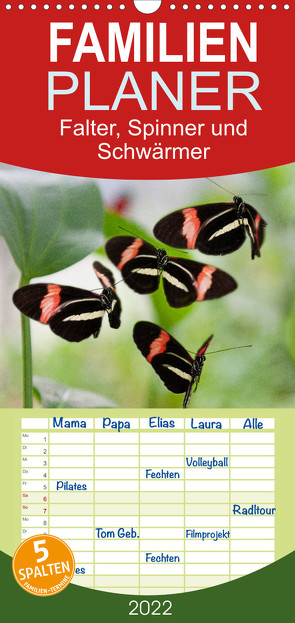 Falter, Spinner und Schwärmer – Familienplaner hoch (Wandkalender 2022 , 21 cm x 45 cm, hoch) von Zeidler,  Thomas