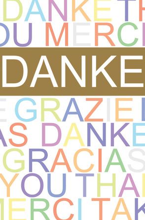 Faltkarte „Danke“ Schrift – 5 Stück