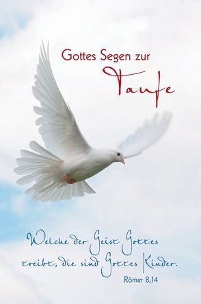 Faltkarte „Gottes Segen zur Taufe – Welche der Geist Gottes treibt…“ – 5 Stück