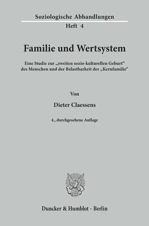 Familie und Wertsystem. von Claessens,  Dieter