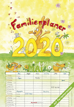 Familienplaner 2020 – Familienkalender (24 x 34) – Wandkalender – mit Ferienterminen – 6 Spalten – Wandplaner von ALPHA EDITION, Leskin,  Silke