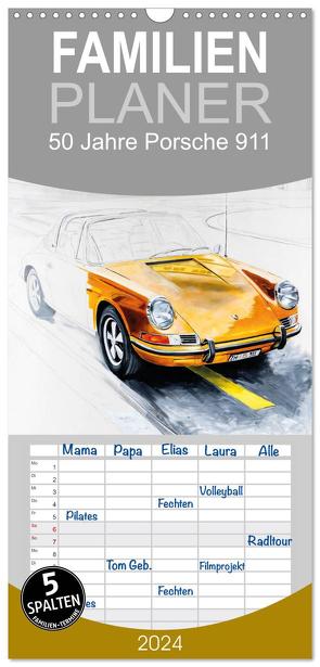 Familienplaner 2024 – 50 Jahre Porsche 911 mit 5 Spalten (Wandkalender, 21 x 45 cm) CALVENDO von Bartsch / design,  bartsch.,  Andreas