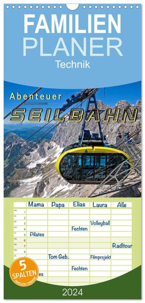 Familienplaner 2024 – Abenteuer Seilbahn mit 5 Spalten (Wandkalender, 21 x 45 cm) CALVENDO von Roder,  Peter