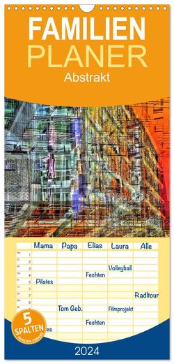 Familienplaner 2024 – Abstrakt mit 5 Spalten (Wandkalender, 21 x 45 cm) CALVENDO von Spescha,  Maurus