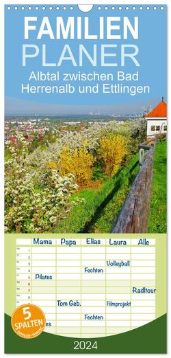 Familienplaner 2024 – Albtal zwischen Bad Herrenalb und Ettlingen mit 5 Spalten (Wandkalender, 21 x 45 cm) CALVENDO von Grade,  C&V