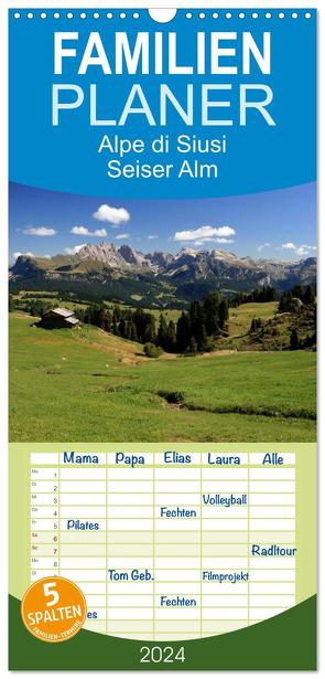 Familienplaner 2024 – Alpe di Siusi – Seiser Alm mit 5 Spalten (Wandkalender, 21 x 45 cm) CALVENDO von Wittmann,  Steffen