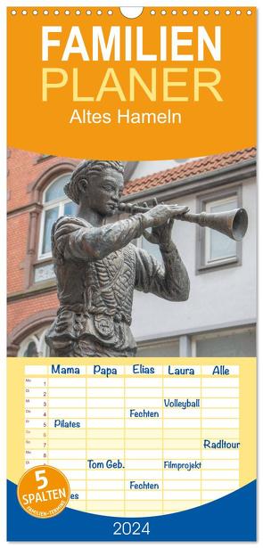 Familienplaner 2024 – Altes Hameln mit 5 Spalten (Wandkalender, 21 x 45 cm) CALVENDO von pixs:sell,  pixs:sell