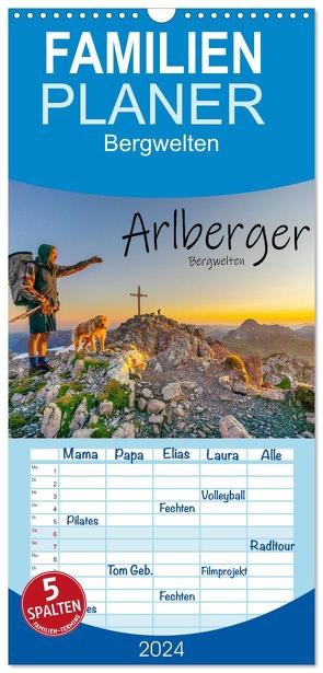 Familienplaner 2024 – Arlberger Bergwelten mit 5 Spalten (Wandkalender, 21 x 45 cm) CALVENDO von Männel,  Ulrich