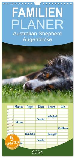 Familienplaner 2024 – Australian Shepherd – Augenblicke mit 5 Spalten (Wandkalender, 21 x 45 cm) CALVENDO von Andrey,  David