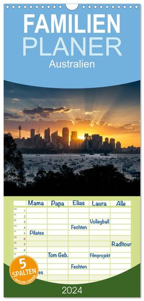 Familienplaner 2024 – Australien mit 5 Spalten (Wandkalender, 21 x 45 cm) CALVENDO von Gann (magann),  Markus