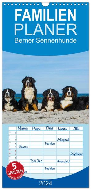 Familienplaner 2024 – Berner Sennenhund 2024 mit 5 Spalten (Wandkalender, 21 x 45 cm) CALVENDO von Starick,  Sigrid