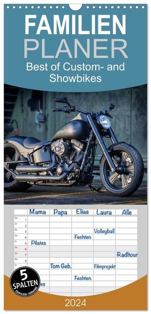 Familienplaner 2024 – Best of Custom- and Showbikes mit 5 Spalten (Wandkalender, 21 x 45 cm) CALVENDO von Wolf,  Volker