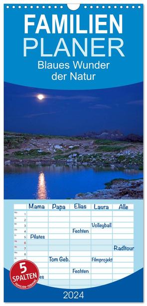 Familienplaner 2024 – Blaues Wunder der Natur mit 5 Spalten (Wandkalender, 21 x 45 cm) CALVENDO von Kramer,  Christa