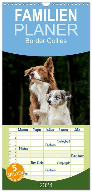 Familienplaner 2024 – Border Collies 2024 mit 5 Spalten (Wandkalender, 21 x 45 cm) CALVENDO von Hemlep,  Christine