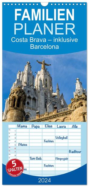 Familienplaner 2024 – Costa Brava – inklusive Barcelona mit 5 Spalten (Wandkalender, 21 x 45 cm) CALVENDO von Caccia,  Enrico