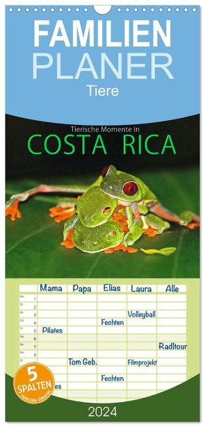 Familienplaner 2024 – COSTA RICA – Tierische Momente mit 5 Spalten (Wandkalender, 21 x 45 cm) CALVENDO von Matziol,  Michael