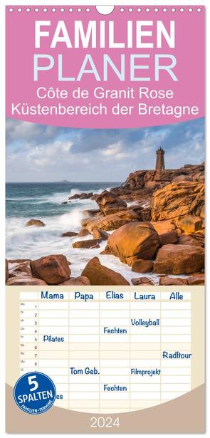 Familienplaner 2024 – Côte de Granit Rose – Ein Küstenbereich in der Bretagne mit 5 Spalten (Wandkalender, 21 x 45 cm) CALVENDO von Hoffmann,  Klaus