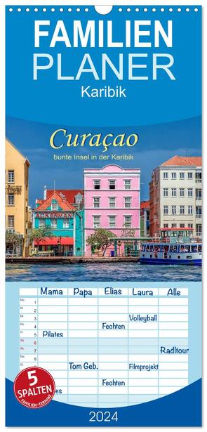 Familienplaner 2024 – Curaçao – bunte Insel in der Karibik mit 5 Spalten (Wandkalender, 21 x 45 cm) CALVENDO von Roder,  Peter