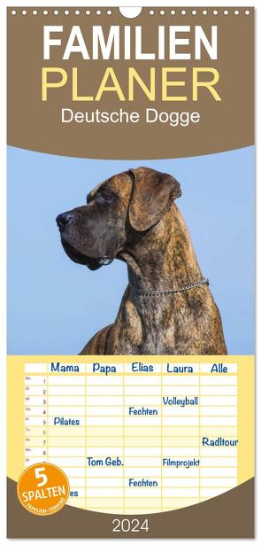 Familienplaner 2024 – Deutsche Dogge mit 5 Spalten (Wandkalender, 21 x 45 cm) CALVENDO von Starick,  Sigrid