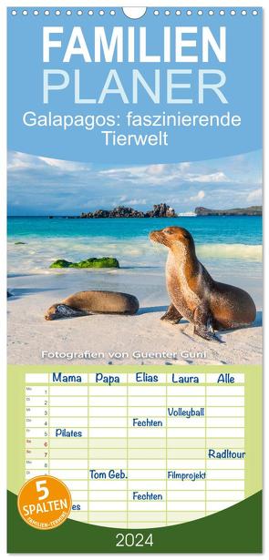 Familienplaner 2024 – Die faszinierende Tierwelt der Galapagos-Inseln mit 5 Spalten (Wandkalender, 21 x 45 cm) CALVENDO von Guni,  Günter