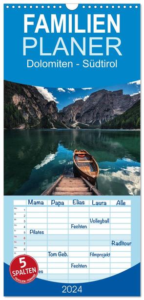 Familienplaner 2024 – Dolomiten – Südtirol mit 5 Spalten (Wandkalender, 21 x 45 cm) CALVENDO von Claude Castor I 030mm-photography,  Jean