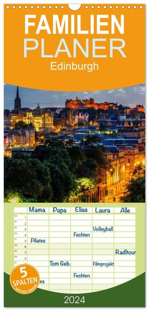 Familienplaner 2024 – Edinburgh – Impressionen aus der schottischen Hauptstadt mit 5 Spalten (Wandkalender, 21 x 45 cm) CALVENDO von Müller,  Christian