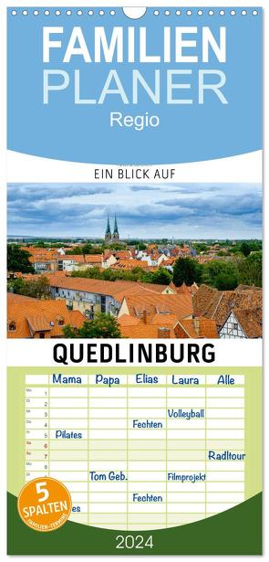 Familienplaner 2024 – Ein Blick auf Quedlinburg mit 5 Spalten (Wandkalender, 21 x 45 cm) CALVENDO von W. Lambrecht,  Markus