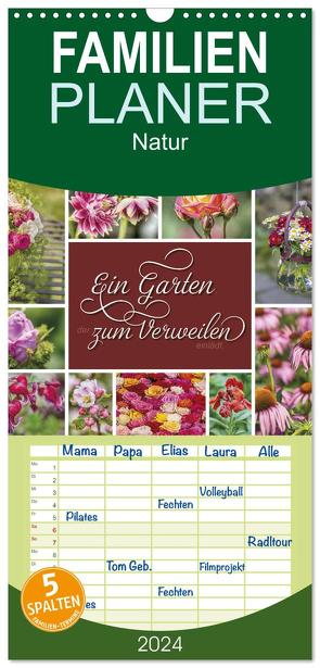 Familienplaner 2024 – Ein Garten, der zum Verweilen einlädt mit 5 Spalten (Wandkalender, 21 x 45 cm) CALVENDO von Kuhr,  Susann