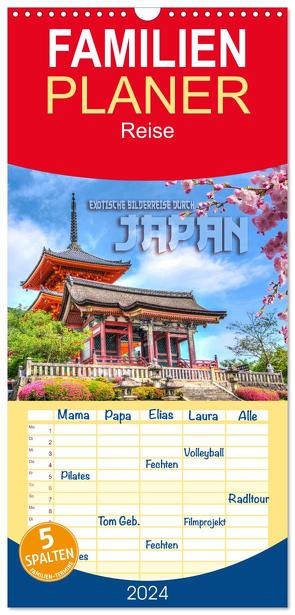 Familienplaner 2024 – Exotische Bilderreise durch Japan mit 5 Spalten (Wandkalender, 21 x 45 cm) CALVENDO von Bleicher,  Renate