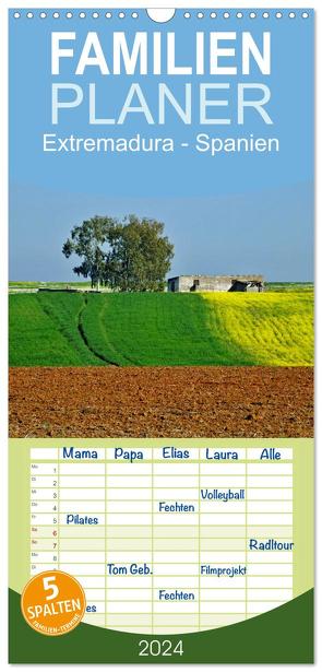 Familienplaner 2024 – Extremadura Spanien mit 5 Spalten (Wandkalender, 21 x 45 cm) CALVENDO von insideportugal,  insideportugal