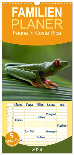 Familienplaner 2024 – Fauna in Costa Rica mit 5 Spalten (Wandkalender, 21 x 45 cm) CALVENDO von Bussenius,  Beate