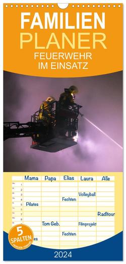 Familienplaner 2024 – FEUERWEHR IM EINSATZ mit 5 Spalten (Wandkalender, 21 x 45 cm) CALVENDO von Heinz,  Marcus